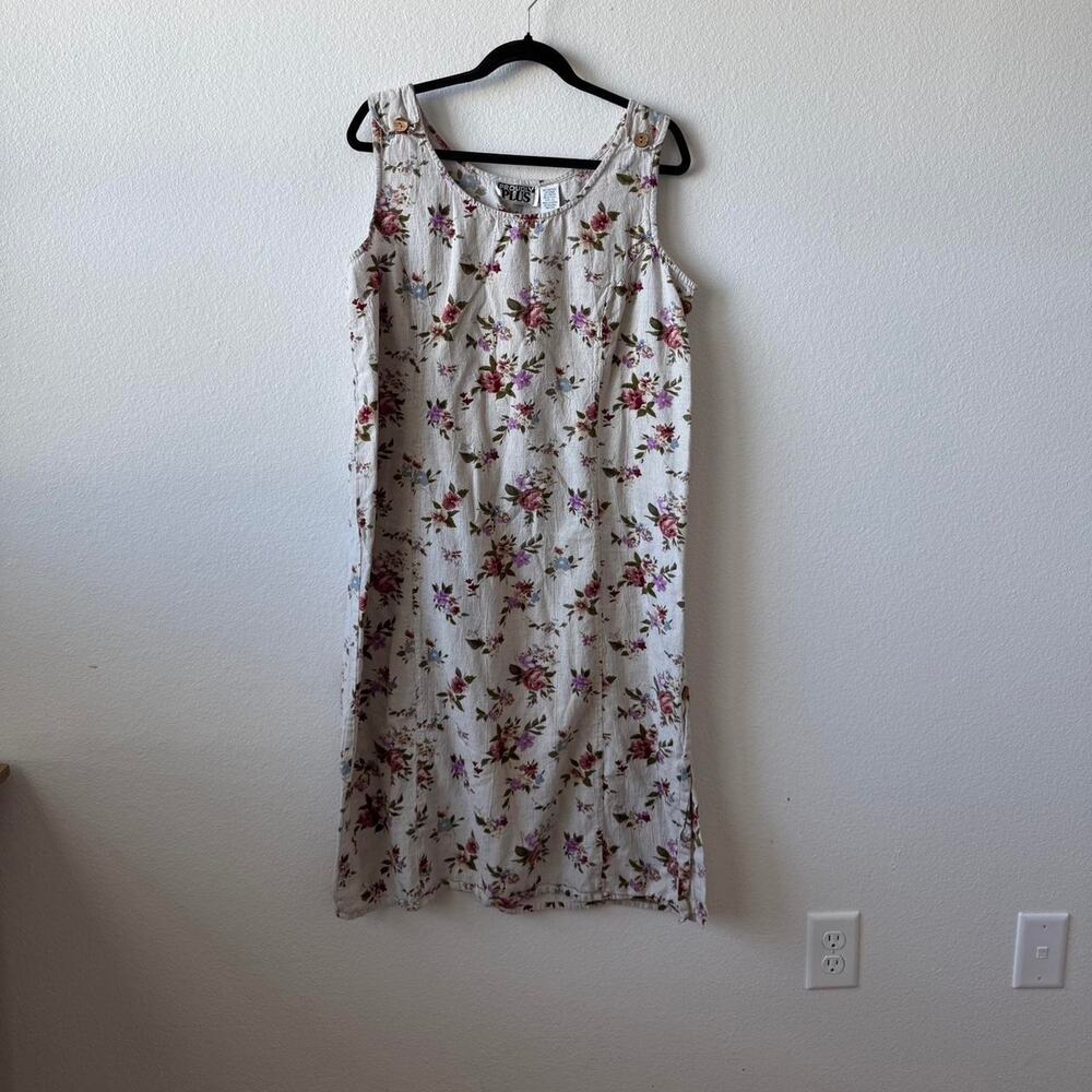 Vintage cotton linen floral